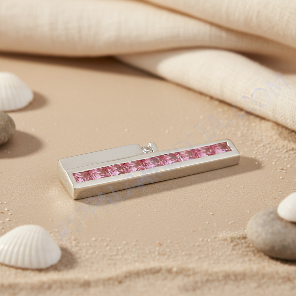 925 Silver Pink Gemstone Pendant for Women | Fashion Jewelry