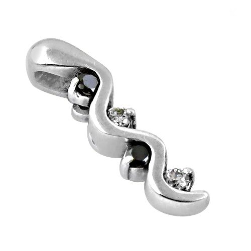 Silver diamond pendant for women | modern design jewelry