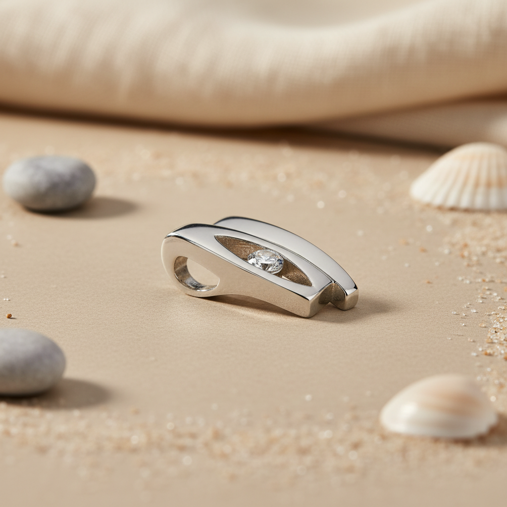 925 silver diamond pendant for women | modern jewelry gift