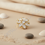 Load image into Gallery viewer, Pendientes de flor de oro | Circonita cúbica | Joyería para mujer
