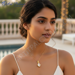 将图像加载到图库查看器中， 黄金钻石切割吊坠 | 女士 | 日常佩戴首饰
