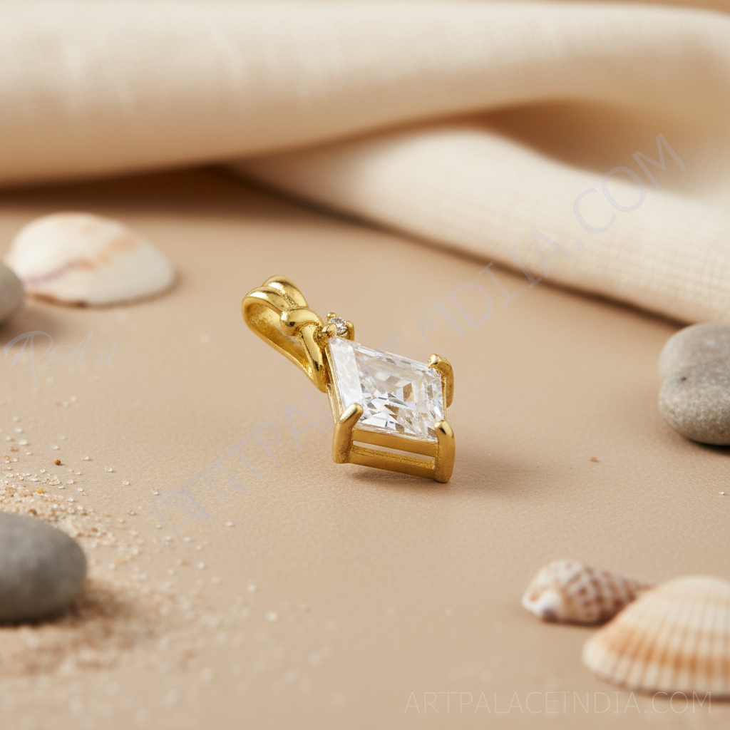 黄金钻石切割吊坠 | 女士 | 日常佩戴首饰