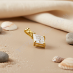 将图像加载到图库查看器中， 黄金钻石切割吊坠 | 女士 | 日常佩戴首饰
