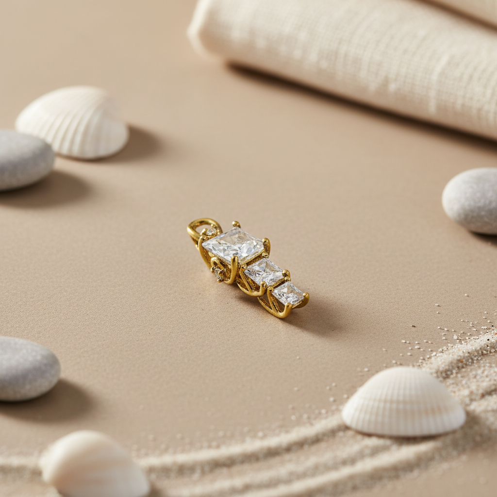 gold plating Cubic Zirconia Pendant for Women | Elegant Gift