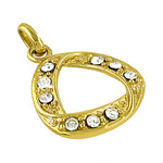 Load image into Gallery viewer, gold plating Teardrop Pendant with White Gemstones | Daily Wear Jewelry
