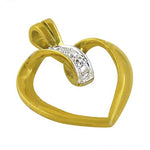 将图像加载到图库查看器中， gold plating Heart Diamond Pendant for Women | Elegant Jewelry Gift
