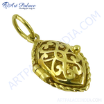Load image into Gallery viewer, gold plating filigree pendant with intricate details and a polished finish. A beautiful charm pendant for women.
