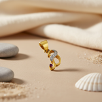 将图像加载到图库查看器中， gold plating Diamond Letter 'S' Pendant | Garnet Gemstone Jewelry

