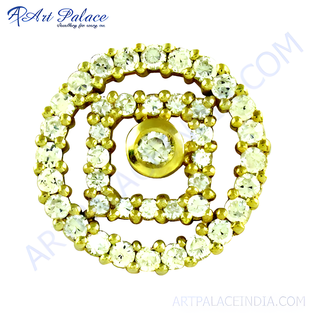 gold plating diamond halo pendant necklace featuring a central diamond and surrounding gemstones.