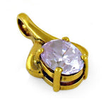 将图像加载到图库查看器中， gold plating Oval Stone Pendant for Women | Daily Wear Necklace
