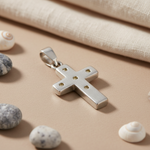 将图像加载到图库查看器中， 925 Silver Cross Pendant with Gemstones for Women

