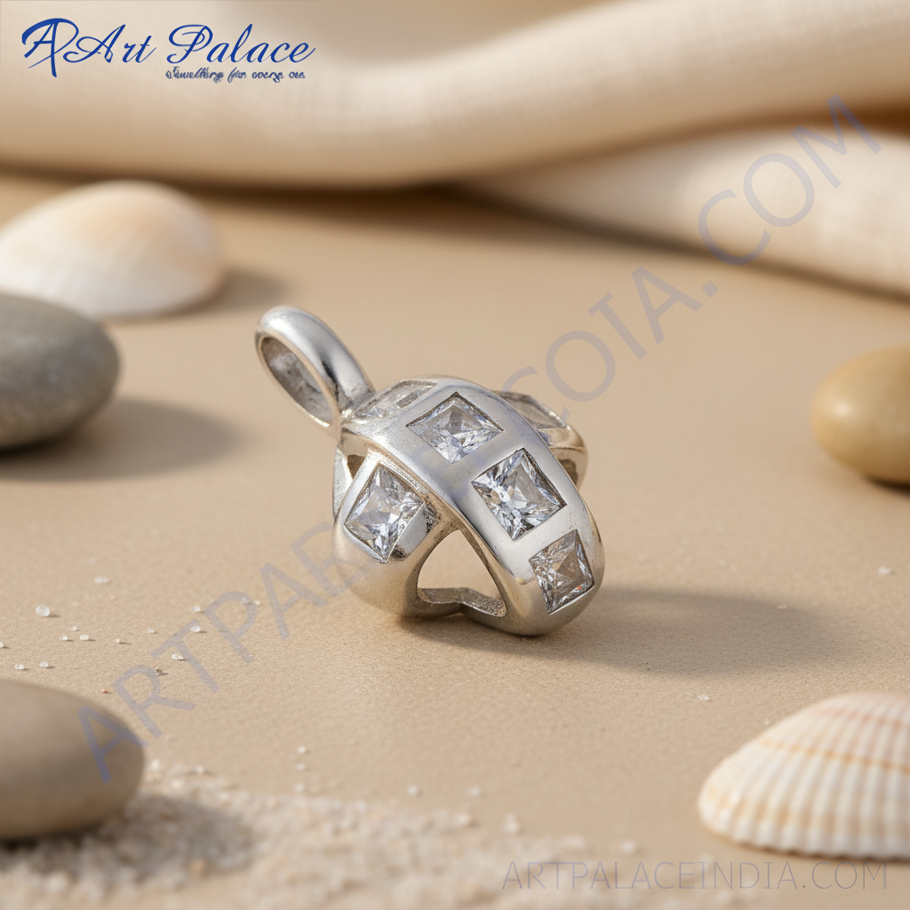 925 Silver Cubic Zirconia Pendant for Women | Daily Wear