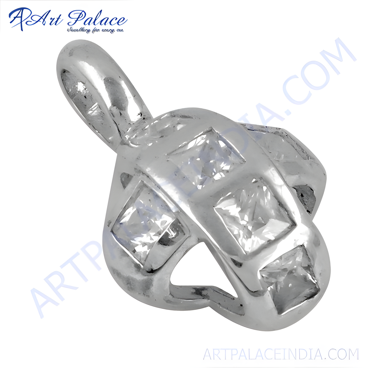 925 sterling silver cubic zirconia pendant