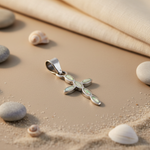 将图像加载到图库查看器中， 925 Silver Mother of Pearl Cross Pendant | Religious Jewelry
