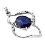将图像加载到图库查看器中， 925 Silver Sapphire Pendant for Women | Gemstone Jewelry
