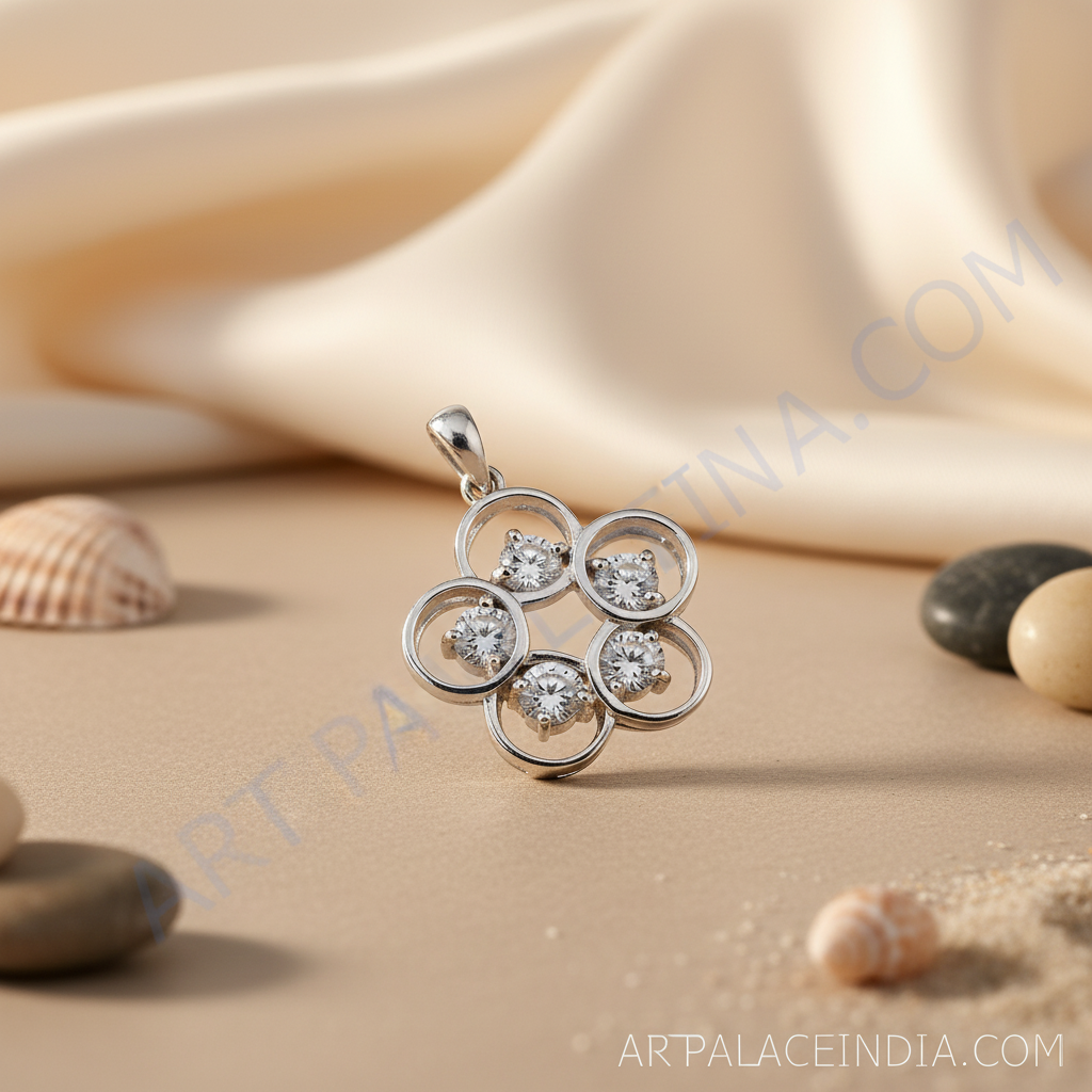 925 silver flower pendant necklace for women | gift