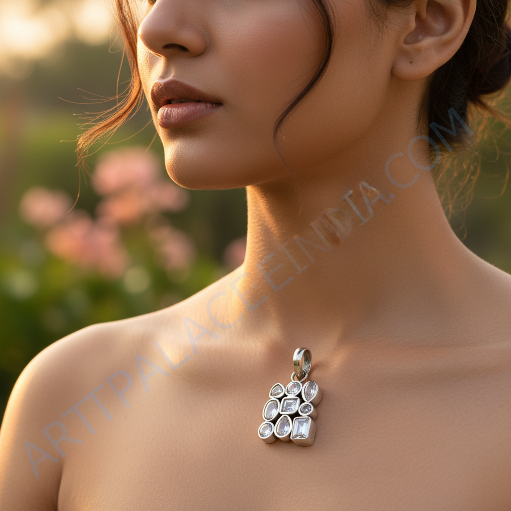 925 Silver Cubic Zirconia Pendant | Women's Jewelry Gift