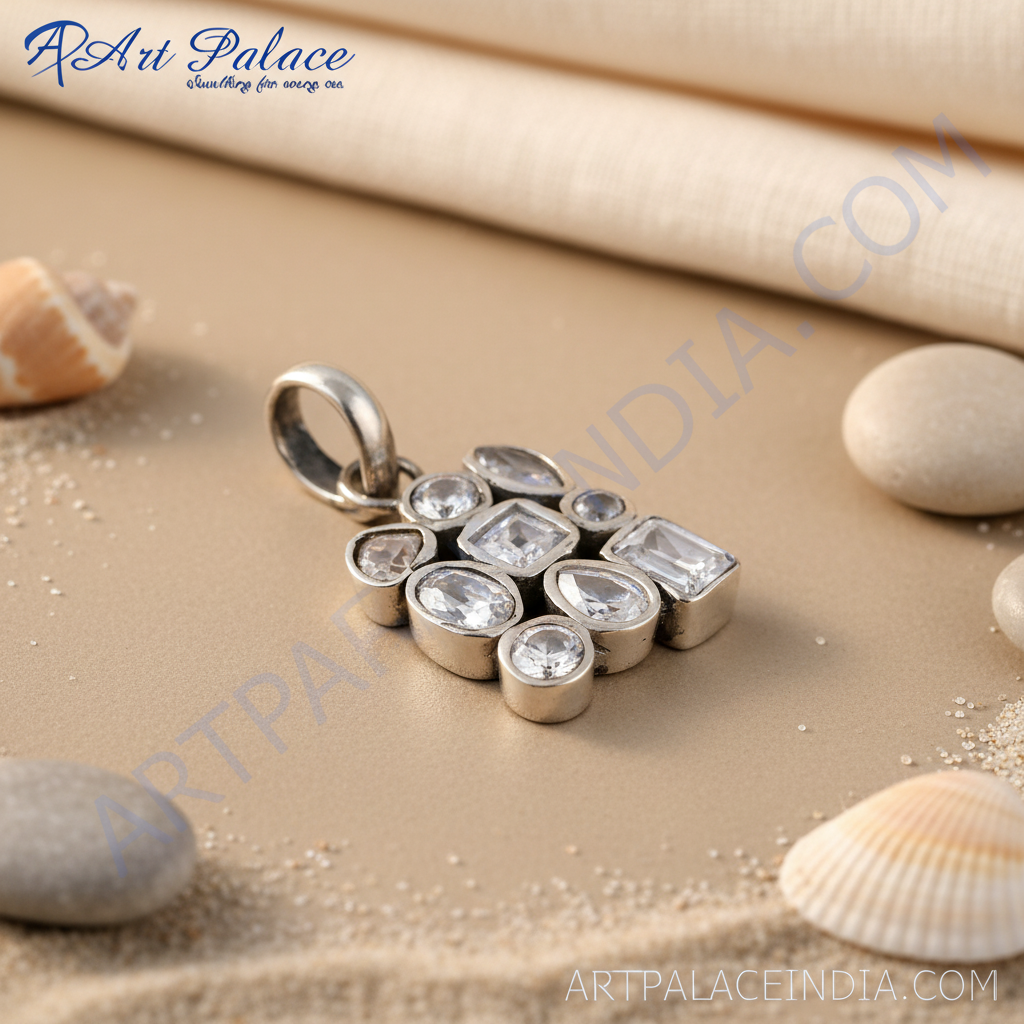 925 Silver Cubic Zirconia Pendant | Women's Jewelry Gift