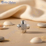 Load image into Gallery viewer, Silver Cubic Zirconia Cross Pendant for Women | Daily Wear
