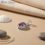 Load image into Gallery viewer, Colgante de amatista en plata 925 para mujer | Joyería con piedras preciosas
