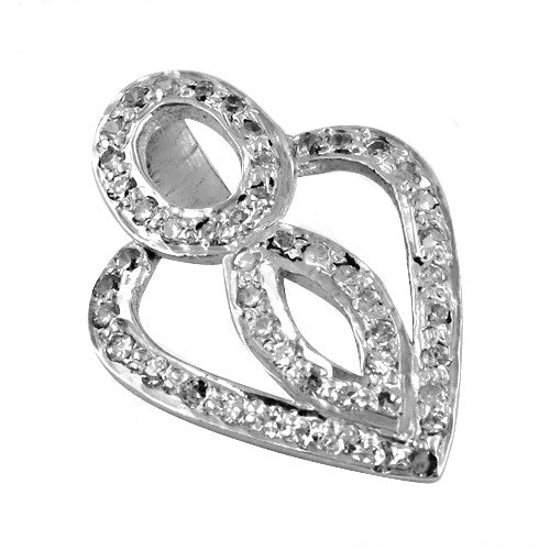 925 Silver Cubic Zirconia Heart Pendant for Women | Gift Jewelry