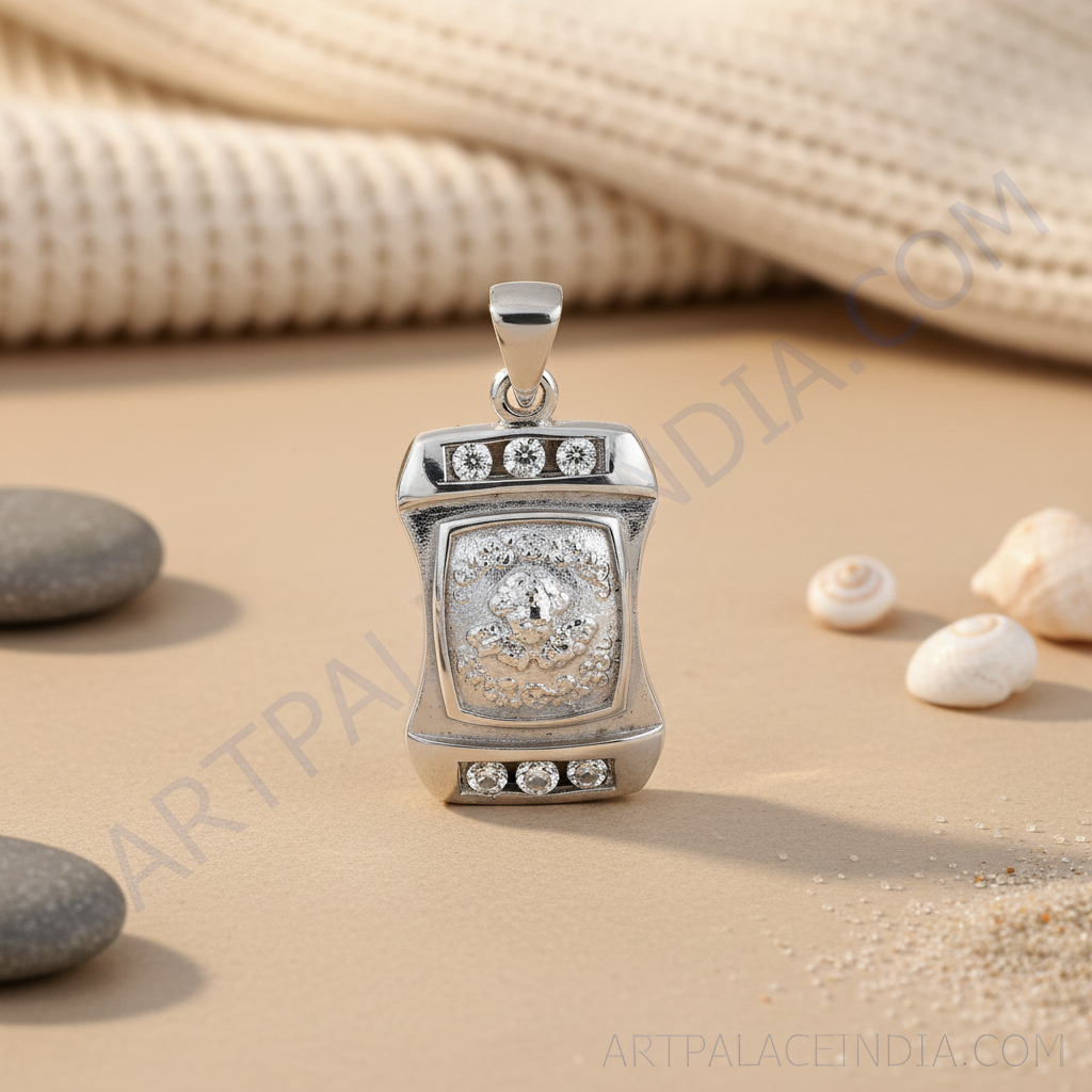 925 Silver Cubic Zirconia Pendant for Men | Classic Style Gift