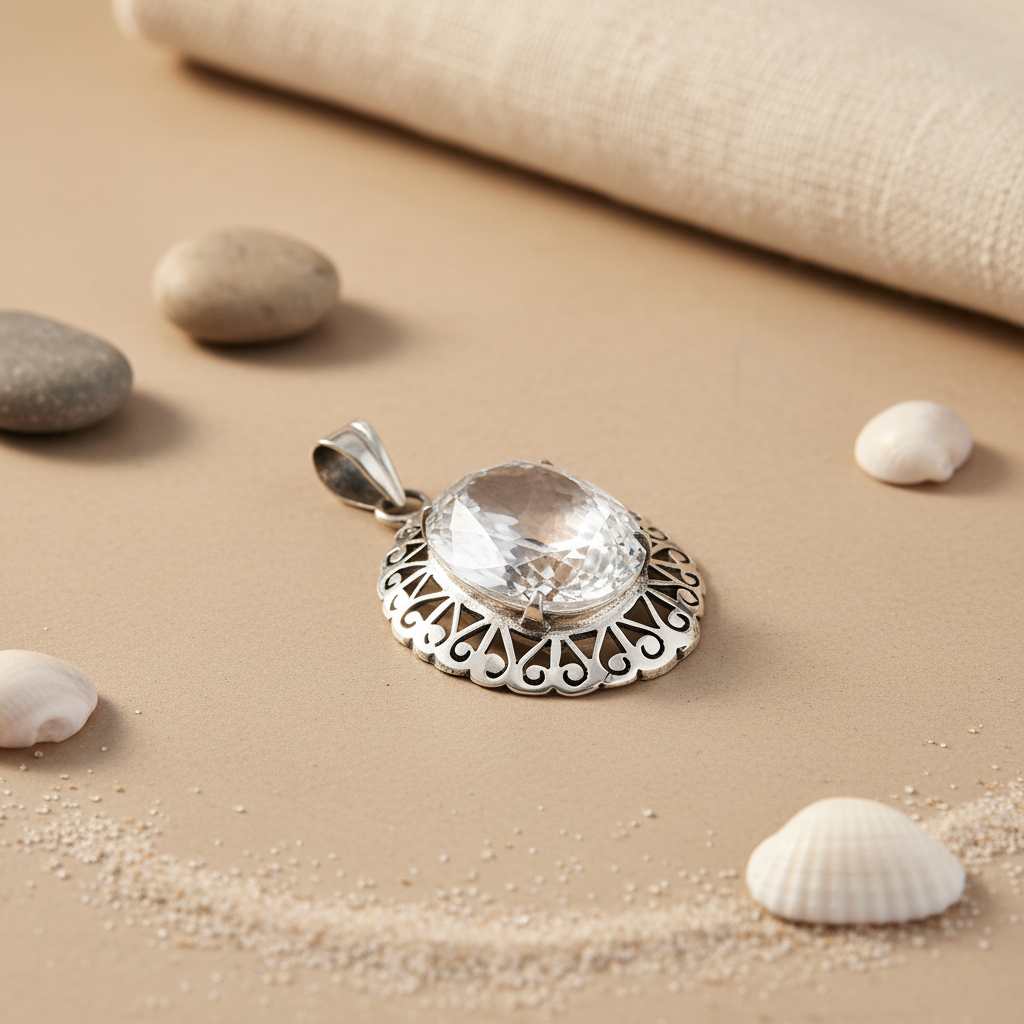 Colgante de circonita cúbica en plata 925 para mujer | Joyería de uso diario