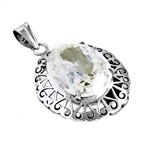 925 Silver Cubic Zirconia Pendant for Women | Daily Wear Jewelry