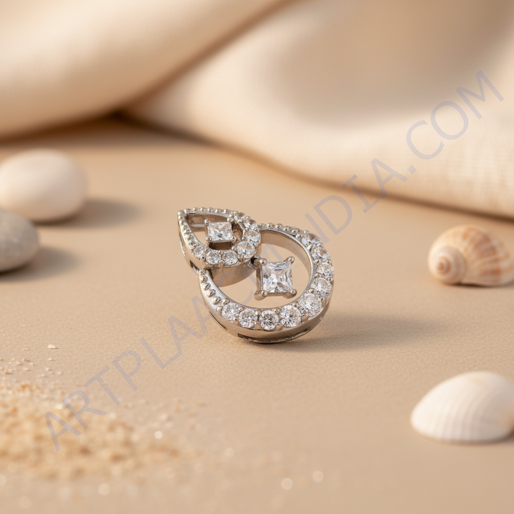 Colgante de plata 925 con circonita cúbica para mujer | joyería de moda