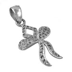 将图像加载到图库查看器中， 925 Silver Bow Pendant with Cubic Zirconia | Women's Jewelry Gift
