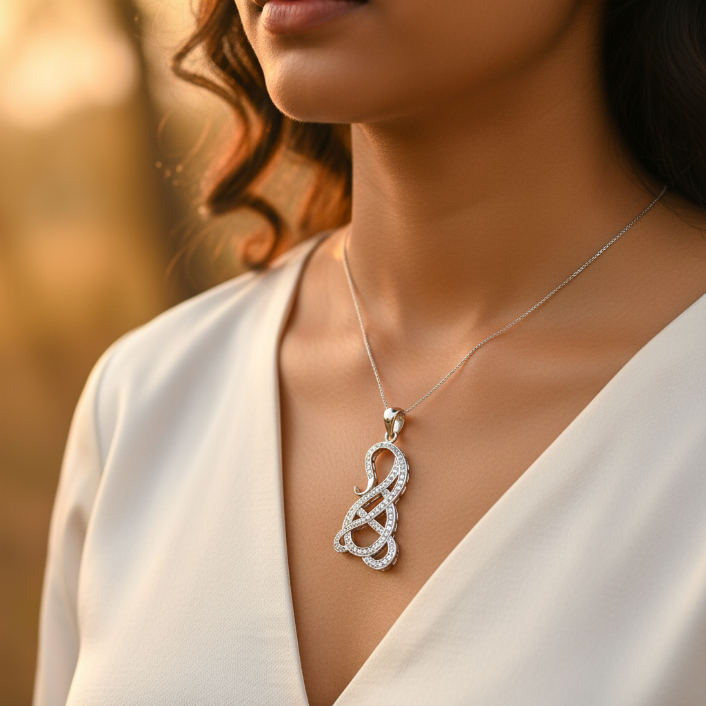 Colgante de clave de sol en plata 925 | Joyas con notas musicales