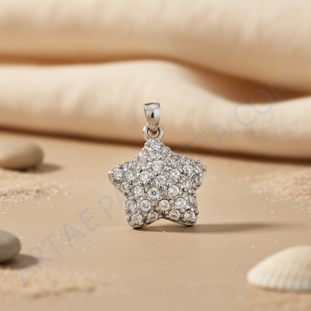 925 Silver Cubic Zirconia Star Pendant | Women's Jewelry Gift