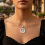 将图像加载到图库查看器中， 925 Silver Om Pendant for Women | Diamond Accent | Religious Jewelry
