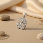 将图像加载到图库查看器中， 925 Silver Om Pendant for Women | Diamond Accent | Religious Jewelry
