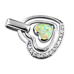 Load image into Gallery viewer, 925 Silver Opal Heart Pendant for Women | Gift Jewelry
