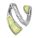 Load image into Gallery viewer, 925 Silver Opal Pendant with Diamond Accents for Women | Gift
