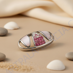 Load image into Gallery viewer, Silver Pink Crystal Accent Pendant for Women | Fashion Jewelry
