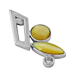 将图像加载到图库查看器中， Silver Pendant with Yellow Gemstones | Unique Jewelry for Women
