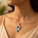 Load image into Gallery viewer, 925 Silver Ruby &amp; Opal Pendant for Women | Gemstone Jewelry
