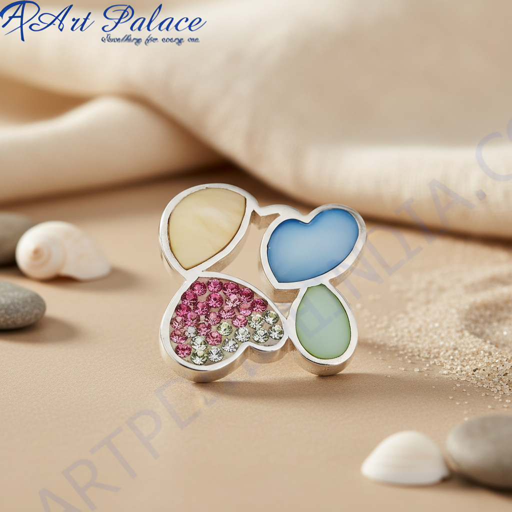 Butterfly pendant necklace | silver gemstone jewelry for women