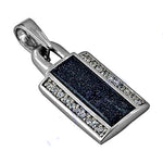 将图像加载到图库查看器中， Silver Blue Sandstone Pendant Necklace for Women | Gift Jewelry
