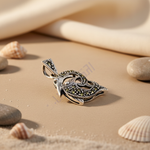 将图像加载到图库查看器中， 925 Silver Mask Pendant with Marcasite Stones | Women's Jewelry
