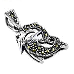 Load image into Gallery viewer, 925 Silver Mask Pendant with Marcasite Stones | Women's Jewelry

