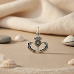 将图像加载到图库查看器中， 925 Sterling Silver Thistle Pendant | Scottish Jewelry
