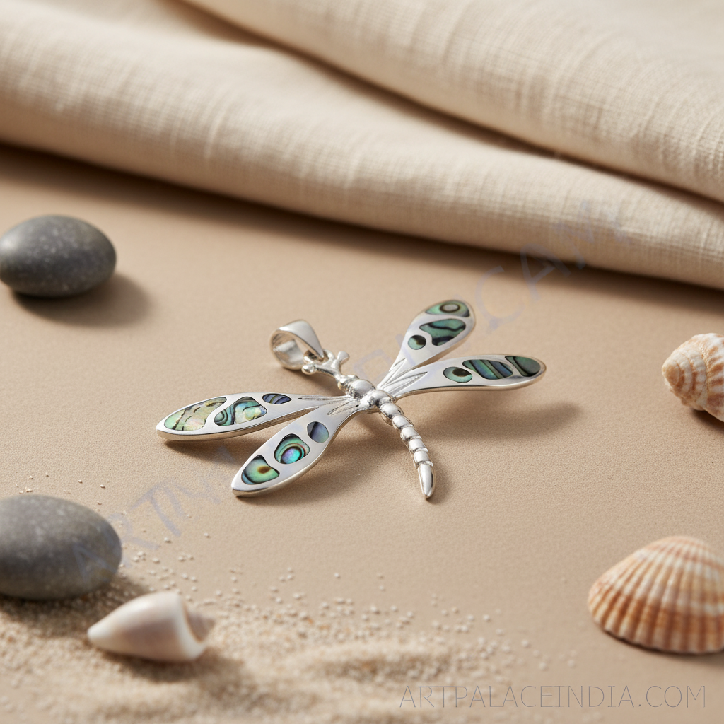 925 Silver Dragonfly Pendant Necklace | Mother of Pearl | Gift