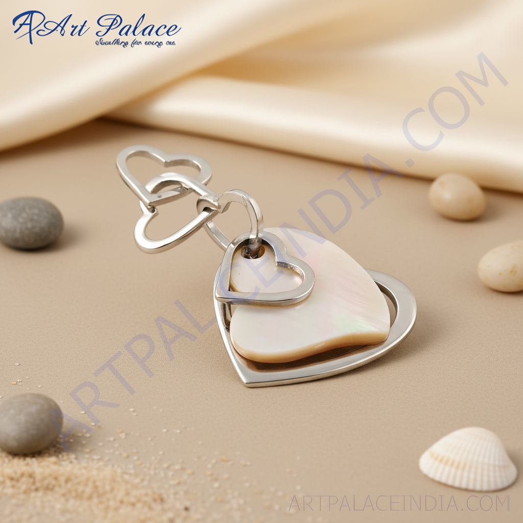 Colgante de corazón de plata con nácar | regalo de joyería para mujer