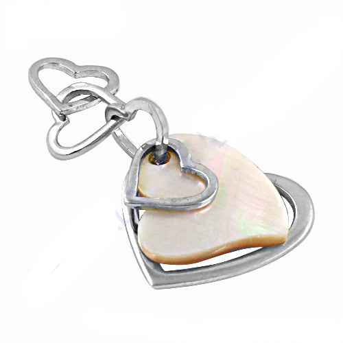 Silver Heart Pendant with Mother of Pearl | Women's Jewelry Gift