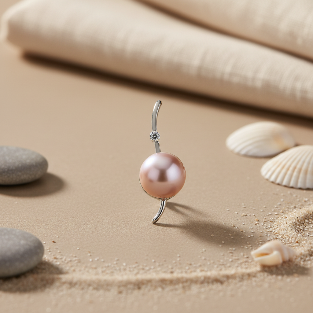 925 Silver Pink Pearl Pendant for Women | Elegant Jewelry