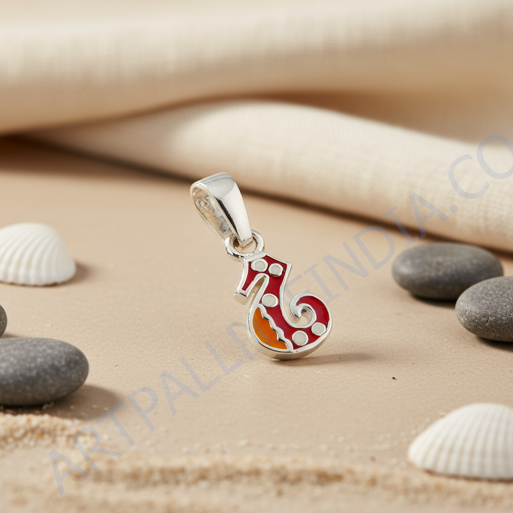 925 Silver Enamel Number 5 Pendant for Women | Charm Jewelry