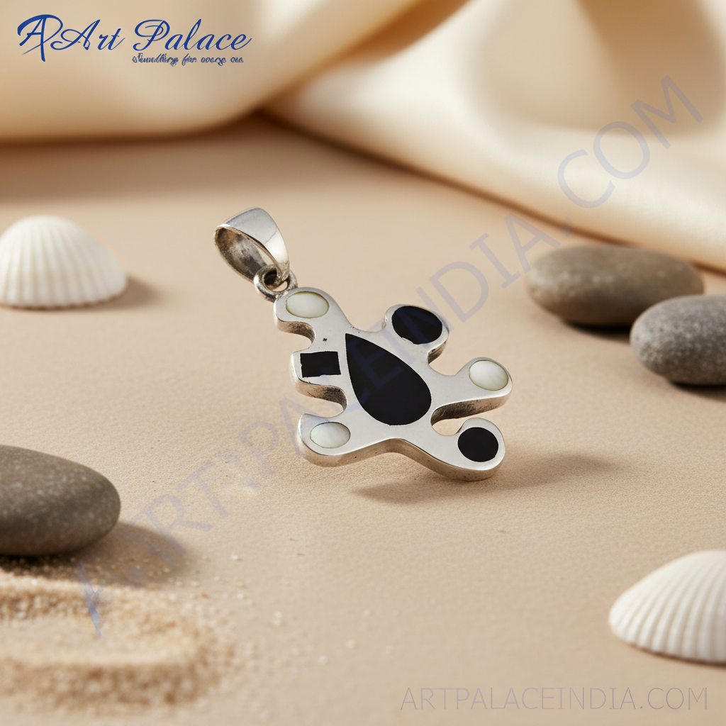 Colgante abstracto de plata 925 para mujer | Regalo de joyería moderna